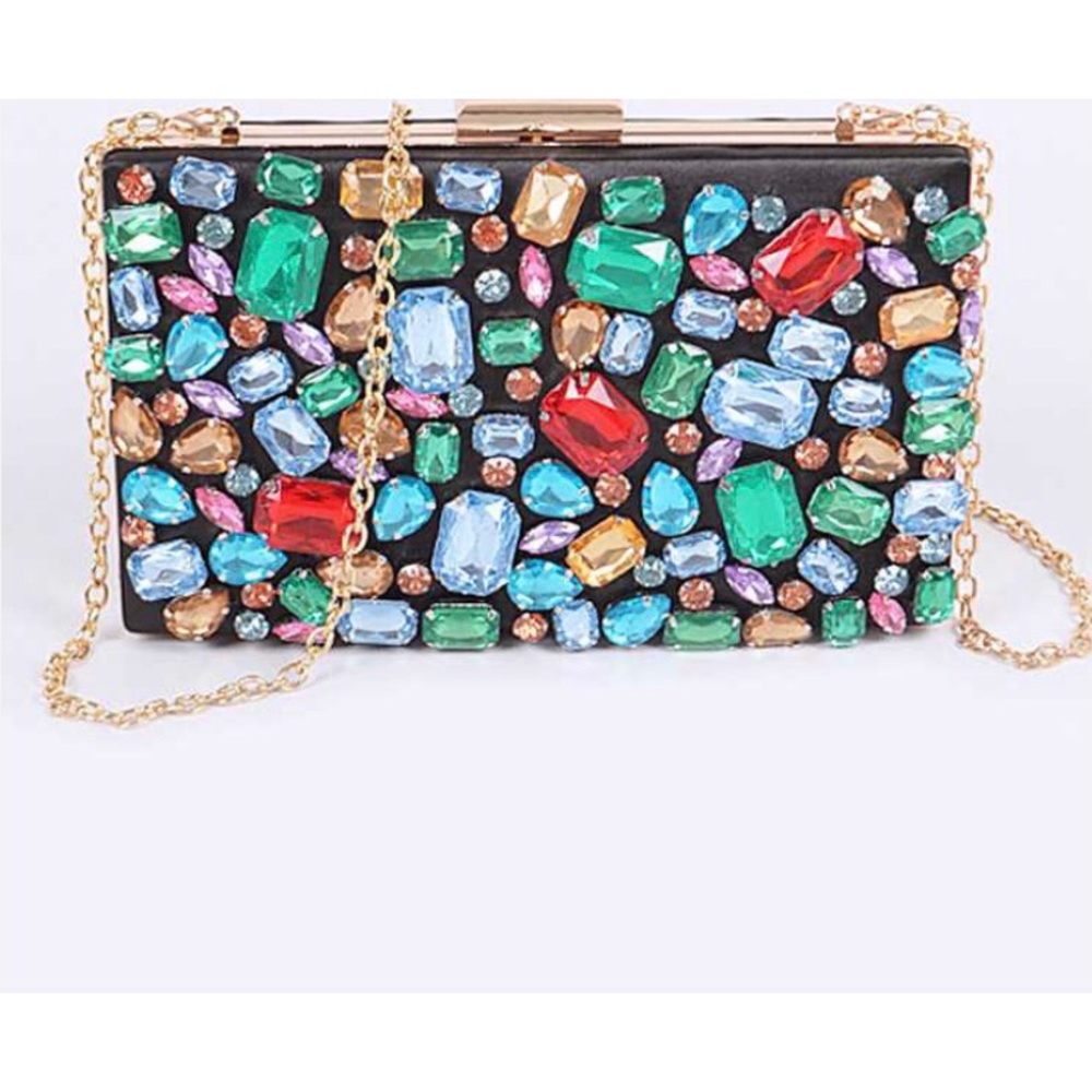 Jewel encrusted clutch